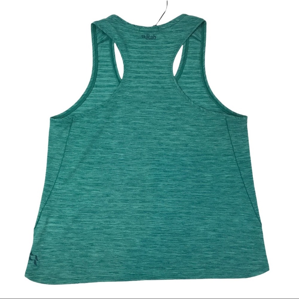 NWT Rab Womens Wisp Vest Storm Green Marl Tank Top - Picture 5 of 9